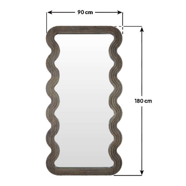 Wiggle Mirror - XL - Greywash