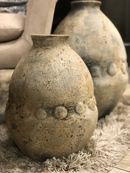 Large Buttoned Pot - Sand