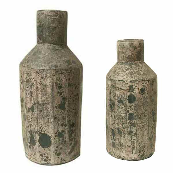 Set of 2 Bottle Vase - Granite