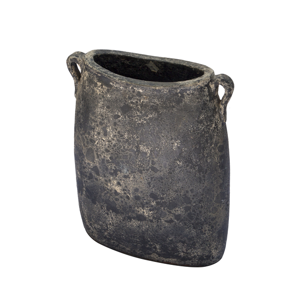 Set of 2 Eliptical Vase - Granite