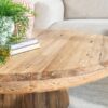 Rustic Mammoth Round Coffee Table