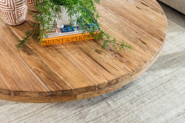 Rustic Mammoth Round Coffee Table