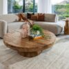 Rustic Mammoth Round Coffee Table