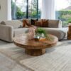 Rustic Mammoth Round Coffee Table