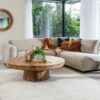 Rustic Mammoth Round Coffee Table