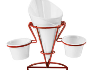 0722625__30059.1754509425.jpg Hollywood French Fry Cone With 2 Dip Dishes And Metal Stand