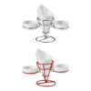 0722627_clr__04846.1754509430.jpg Hollywood French Fry Cone With 2 Dip Dishes On Red Stand