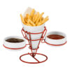 0722627_fcn_01__65363.1754509431.jpg Hollywood French Fry Cone With 2 Dip Dishes On Red Stand