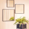 Loretta Matt Black Large Square Wall Mirror