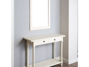 Heritage Antique White Wall Mirror