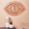 Mataram Natural Rattan Eye Shape Wall Mirror