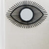Mataram Black Natural Rattan Eye Shape Wall Mirror