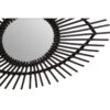 Mataram Black Natural Rattan Eye Shape Wall Mirror