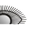 Mataram Black Natural Rattan Eye Shape Wall Mirror