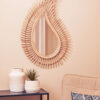 Mataram Teardrop Natural Rattan Wall Mirror