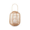 Mataram Tall Black Natural Rattan Lantern