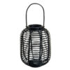 Mataram Tall Black Natural Rattan Lantern