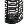 Mataram Tall Black Natural Rattan Lantern