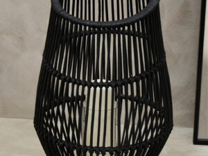 Mataram Large Black Natural Rattan Lantern