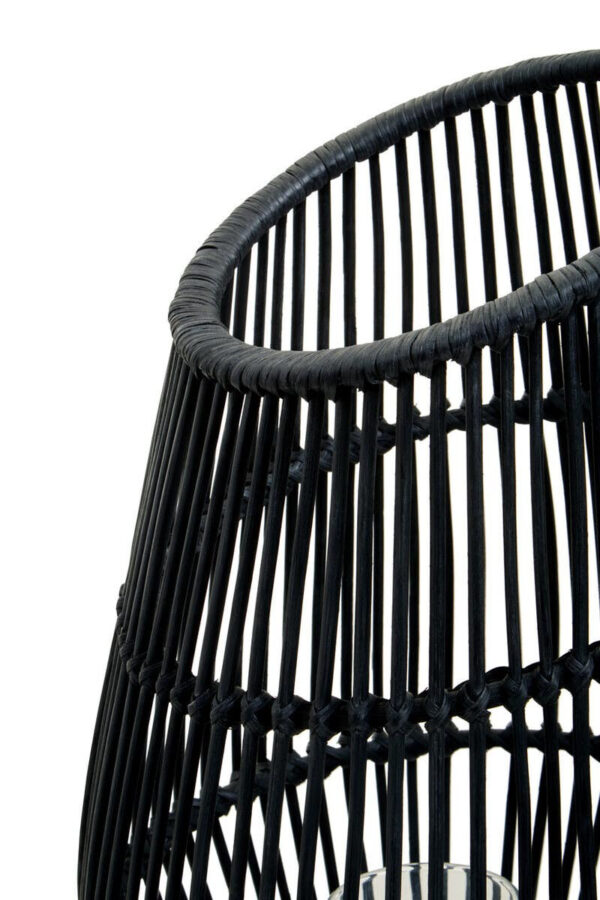 Mataram Large Black Natural Rattan Lantern