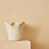 Sonata Small Cream Fluted Vase