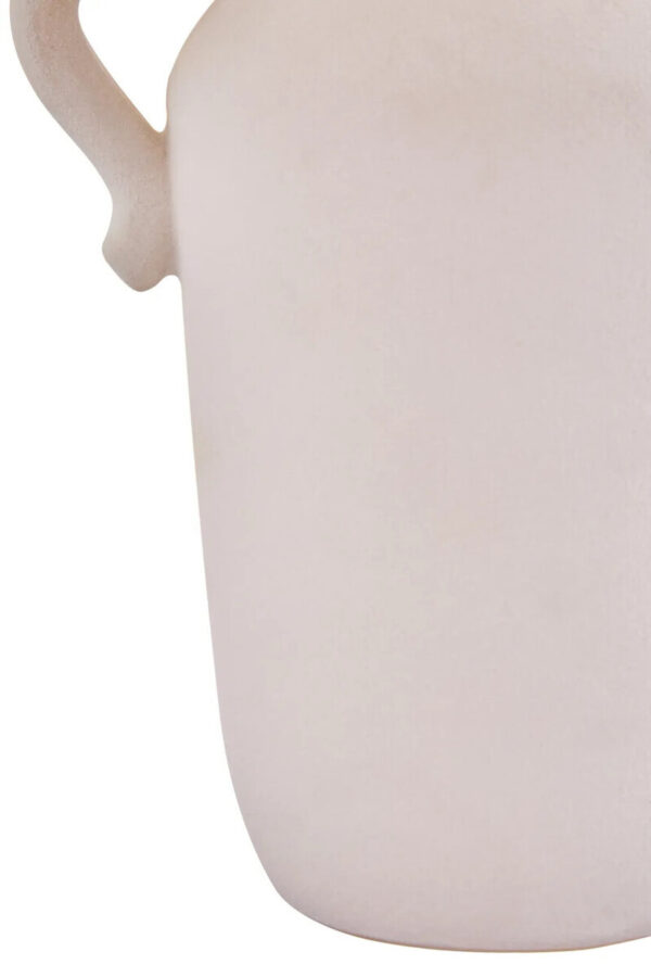Sonata Large White Vase with Abstract Handles