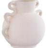Sonata Small White Vase with Abstract Handles
