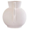 Sonata Small White Vase with Abstract Handles