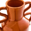 Sonata Large Burnt Orange Vase with Abstract Handles