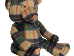 Bute Large Green Check Tartan Bear Door Stop