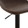 Dalston Brown Set Of Two Leather Effect Bar Stools