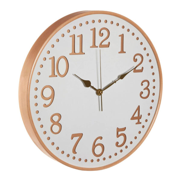 2201041_01__71158.1754520063.jpg Vitus 40cm Dia White Wood with Gold Numbers Wall Clock