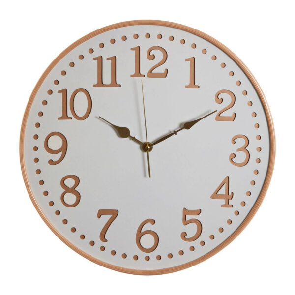 2201041__24334.1754520067.jpg Vitus 40cm Dia White Wood with Gold Numbers Wall Clock
