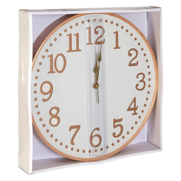 2201041_pkg_01__32956.1754520066.jpg Vitus 40cm Dia White Wood with Gold Numbers Wall Clock