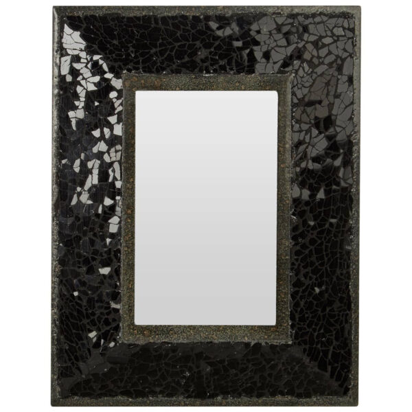 Opulence Silver Plate Steel Black 4 x 6 Photo Frame