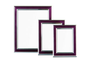Opulence Purple and Silver Photo Frames - Set of 3