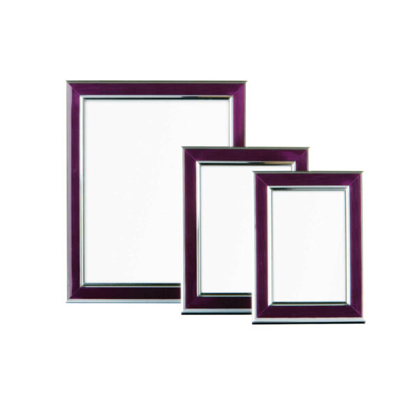 Opulence Silver Plate Steel Black 4 x 6 Photo Frame