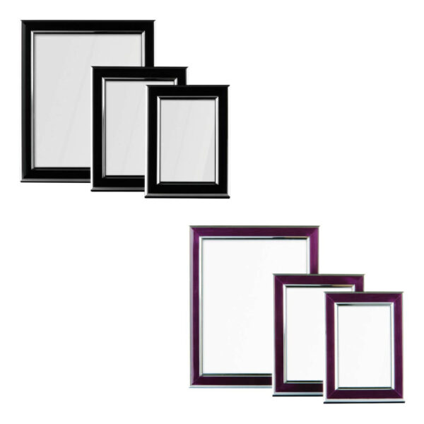 Opulence Purple and Silver Photo Frames - Set of 3