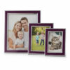 Opulence Purple and Silver Photo Frames - Set of 3