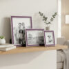 Opulence Purple and Silver Photo Frames - Set of 3