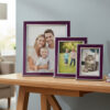 Opulence Purple and Silver Photo Frames - Set of 3