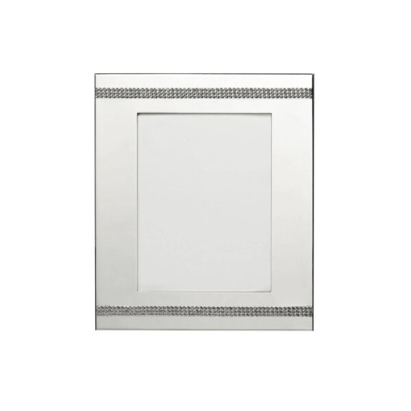 Opulence Silver Plate Steel Black 4 x 6 Photo Frame