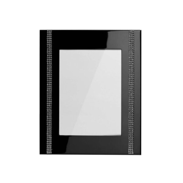 Opulence Silver Plate Steel Black 4 x 6 Photo Frame