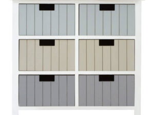 New England White 6 Drawers Chest