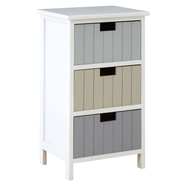 New England Three Assorted Colours Drawers Chest
