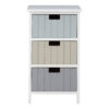 New England Three Assorted Colours Drawers Chest