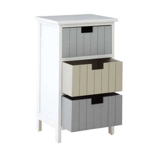 New England Three Assorted Colours Drawers Chest