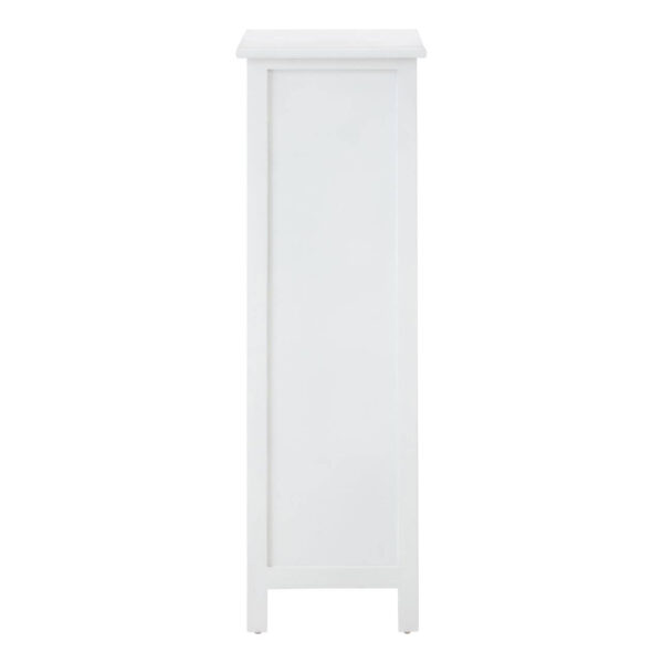 New England White 5 Drawers Chest
