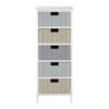 New England White 5 Drawers Chest