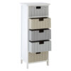 New England White 5 Drawers Chest